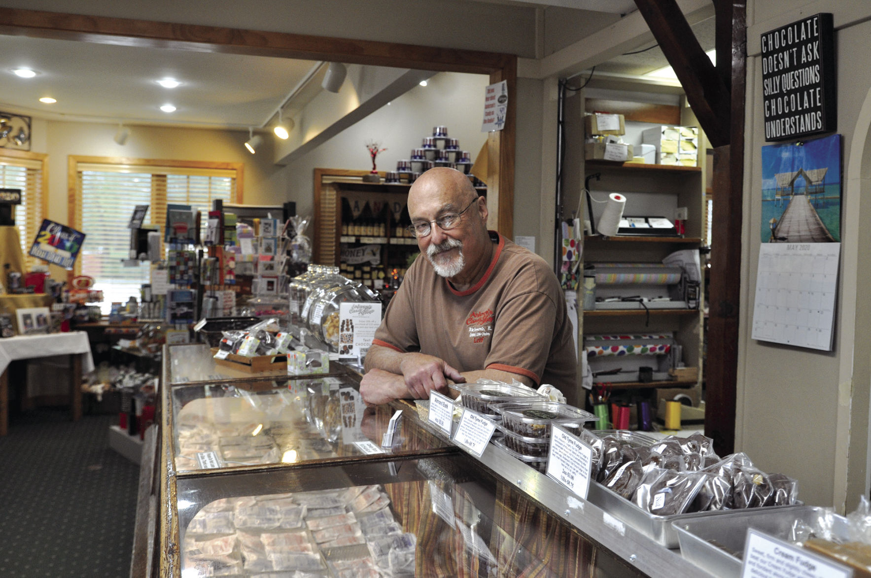Behind the counter